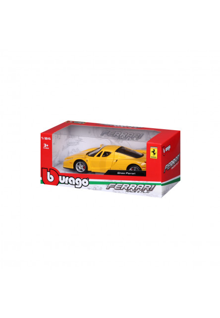 Bburago - RACE+PLAY, Enzo Ferrari, žltá, 1:24