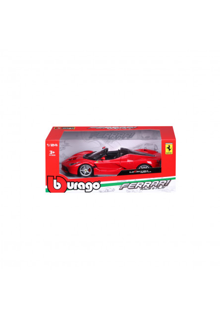 Bburago - RACE+PLAY, Ferrari LaFerrari Aperta, červená, 1:24