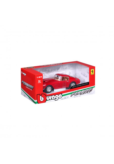 Bburago - RACE + PLAY, Ferrari 250 GT Berlinetta Passo Corto, červená, 1:24