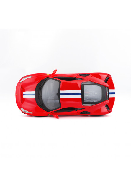 Bburago - RACE+PLAY Ferrari 488 Pista, červená, 1:24