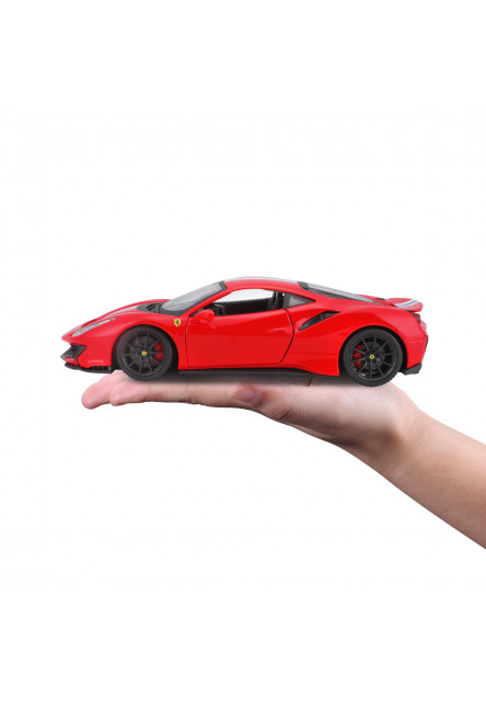 Bburago - RACE+PLAY Ferrari 488 Pista, červená, 1:24