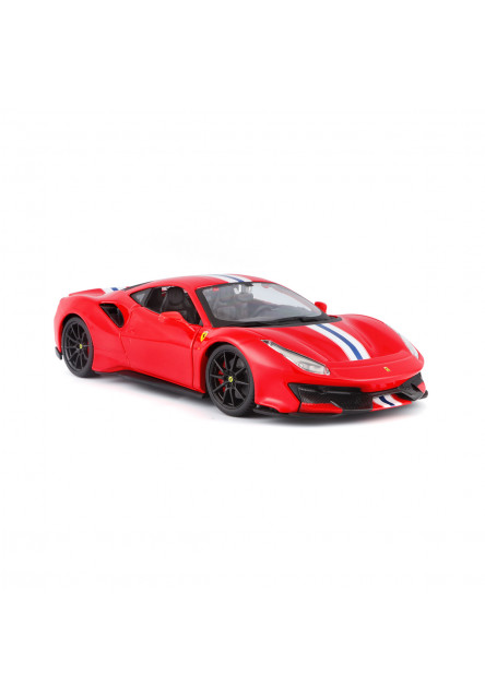 Bburago - RACE+PLAY Ferrari 488 Pista, červená, 1:24