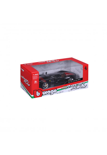 Bburago - RACE + PLAY, Ferrari Monza SP1, čierna, 1:24