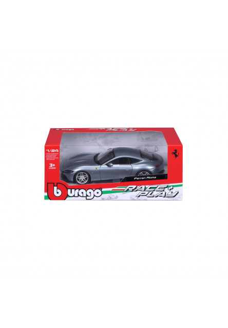 Bburago - RACE+PLAY, Ferrari Roma, šedá metalíza, 1:24