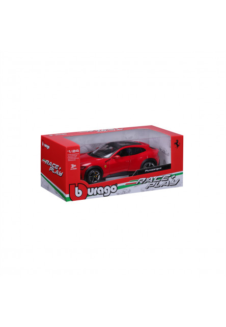 Bburago - RACE+PLAY, Ferrari Purosangue, červená, 1:24