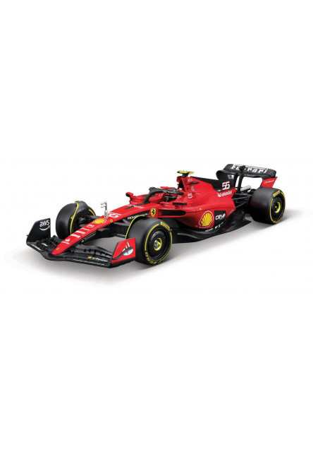 Bburago - RACING, FERRARI, Scuderia SF-23 (2023) dekoratívnej krabičke, #55 Carlos Sainz, 1:24