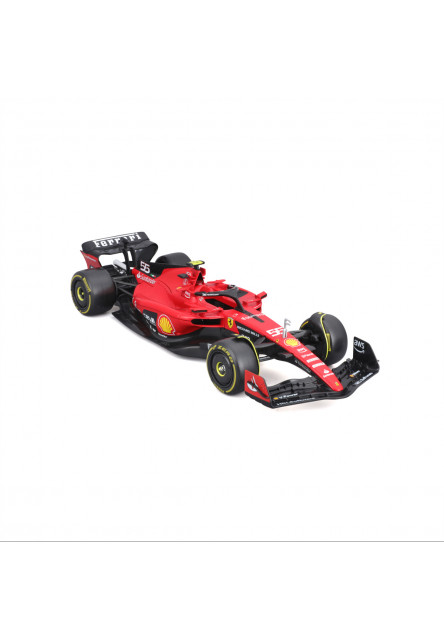 Bburago - FORMULA RACING, F1 Ferrari SF-23 (2023) s figúrkou jazdca, #55 Carlos Sainz, 1:24