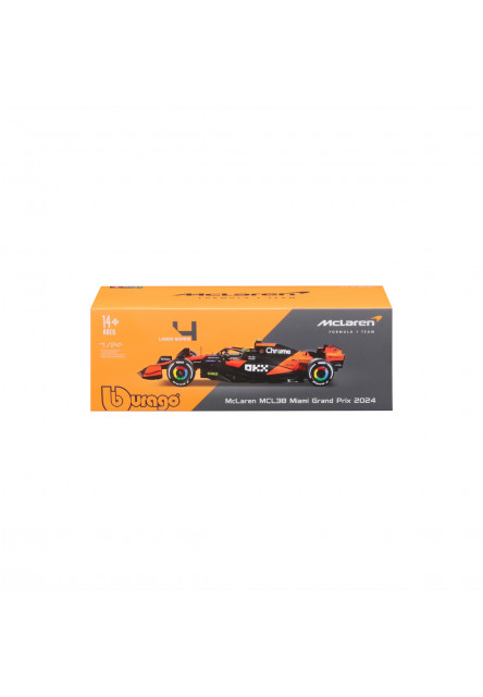 Bburago - RACE Formula F1, McLaren F1 Team MCL38 (2024), 4 Lando Norris, Hard case, 1:24
