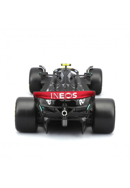 Bburago - RACE Formula 1 s figúrkou jazdca, Mercedes-AMG W14 E Performance (2023) #44 Hamilton, 1:24