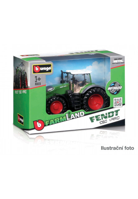 Bburago - FarmLand, Traktor so zotrvačníkom, 10cm, assort