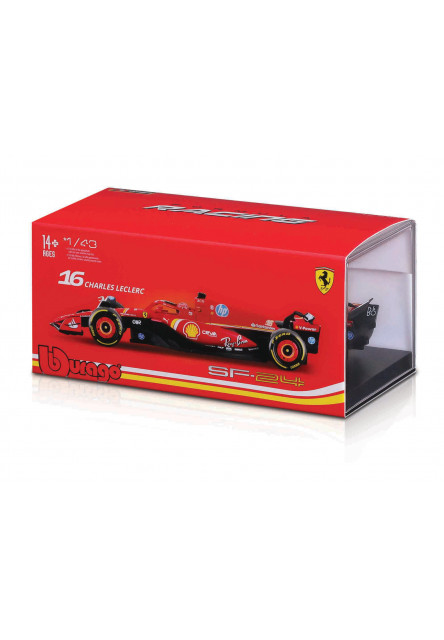 Bburago - RACE Formula F1, Ferrari Scuderia SF-24 (2024), 16 Charles Leclerc, 1:43