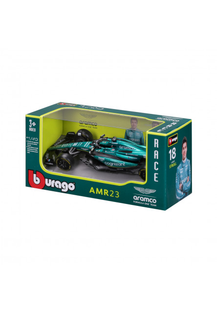 Bburago - RACE Formula F1, Team Aston Martin AMR23 (2023), #18 Lance Stroll, 1:43