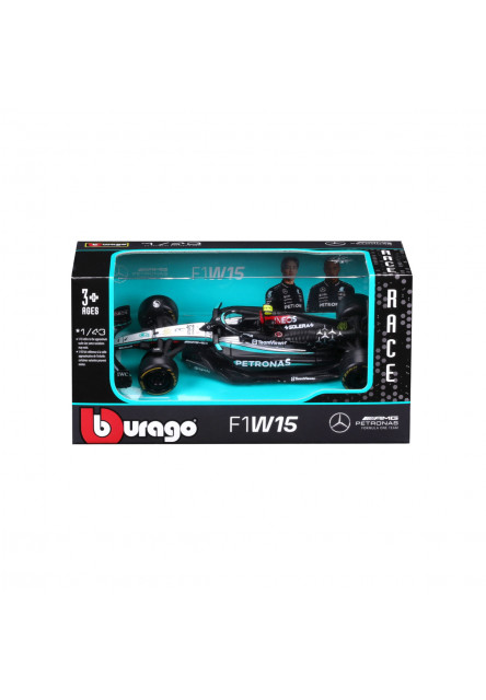 Bburago - RACE Formula F1, Team Mercedes-AMG Petronas W15 (2024), #44 Lewis Hamilton, 1:43