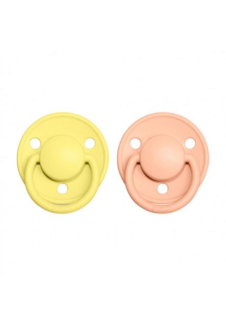 De Lux cumlíky z prírodného kaučuku 2ks - veľkosť 1 (Sunshine / Peach Sunset) BIBS