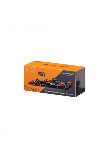 Bburago - RACE Formula F1, McLaren F1 Team MCL38 (2024), 81 Oscar Piastri, 1:43