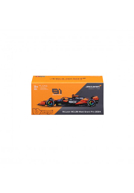 Bburago - RACE Formula F1, McLaren F1 Team MCL38 (2024), 81 Oscar Piastri, 1:43