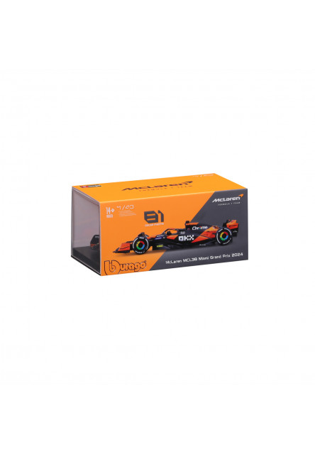 Bburago - RACE Formula F1, McLaren F1 Team MCL38 (2024), 81 Oscar Piastri, 1:43
