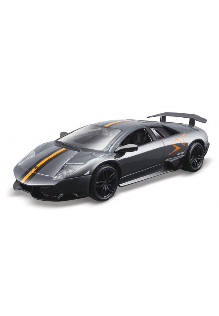 Bburago - Autá HOBBY, Murciélago LP 670-4 SV, šedá metalíza, 1:32
