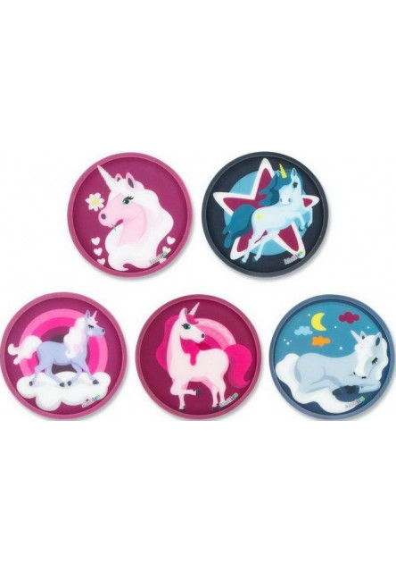 Sada ozdôb na batoh Ergobag Klettie Set - Unicorns