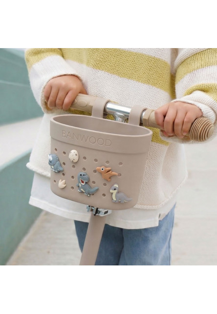 Banwood košík Pin & Ride (Ivory)