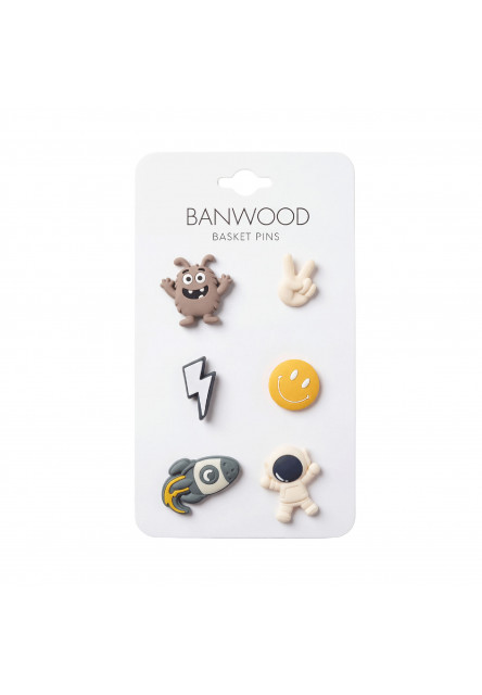 Banwood ozdoby na košík (Dinosaurs)