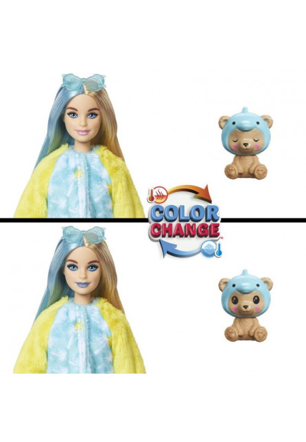 Barbie CUTIE REVEAL Barbie v kostýme - mackov modrom kostýme delfína