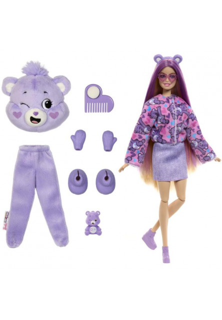Barbie CUTIE REVEAL Barbie a starostlivímedvedíkovia - FIALOVÁ