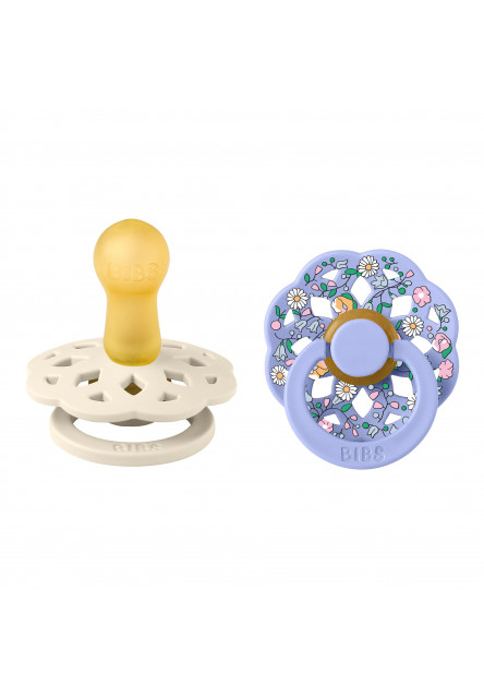 BIBS x Liberty Boheme cumlíky z prírodného kaučuku 2ks - veľkosť 2 (Chloe Meadow Ivory Mix)