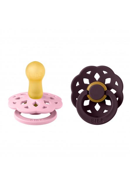 BIBS Boheme cumlíky z prírodného kaučuku 2ks - veľkosť 2 (Baby Pink / Plum)