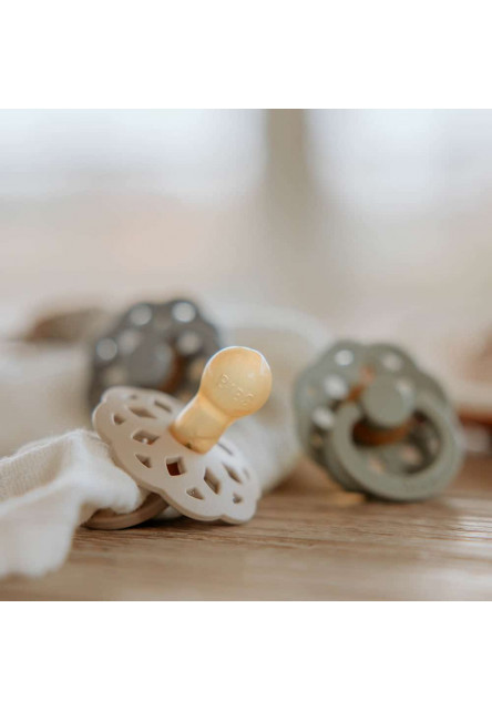 BIBS Boheme cumlíky z prírodného kaučuku 2ks - veľkosť 2 (Baby Pink / Plum)