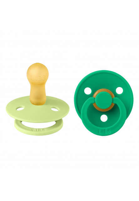BIBS Colour cumlíky z prírodného kaučuku 2ks - veľkosť 2 (Matcha / Cactus)