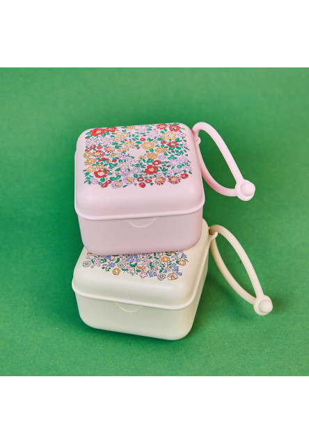 BIBS x LIBERTY krabička na cumlíky (Oscar Meadow Blossom)