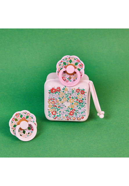 BIBS x LIBERTY krabička na cumlíky (Chloe Meadow Ivory)