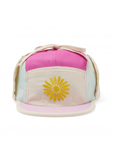 KiETLA FUN FLEUR šiltovka s UV ochranou a ochranou krku - Flower Fuchsia (46 - 49 cm)