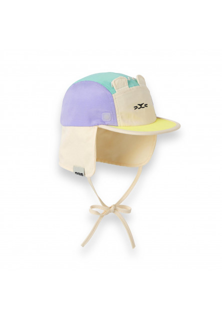 KiETLA FUN LION šiltovka s UV ochranou a ochranou krku - Lion Green (49 - 51 cm)