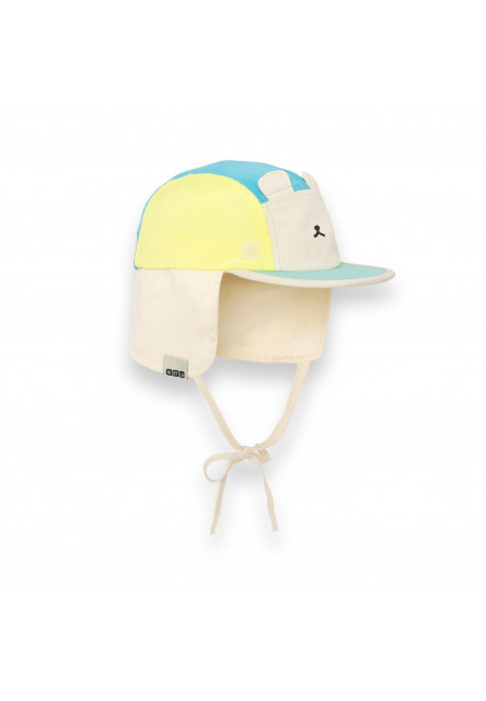 KiETLA FUN OURS‘ON šiltovka s UV ochranou a ochranou krku - Bear Blue (42 - 45 cm)