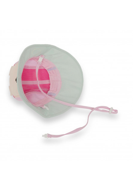 KiETLA FUN OURS‘ON klobúčik s UV ochranou - Bear Raspberry (49 - 51 cm)