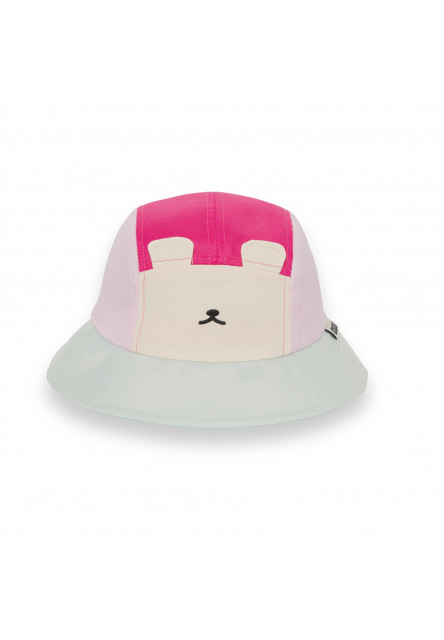 KiETLA FUN OURS‘ON klobúčik s UV ochranou - Bear Raspberry (51 - 53 cm)