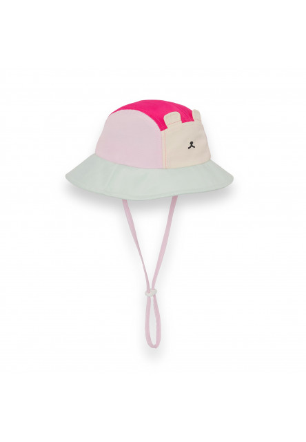 KiETLA FUN OURS‘ON klobúčik s UV ochranou - Bear Raspberry (51 - 53 cm)