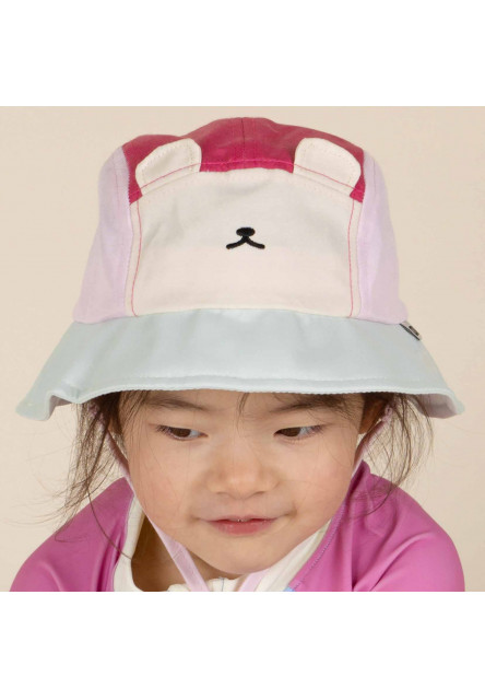 KiETLA FUN OURS‘ON klobúčik s UV ochranou - Bear Raspberry (42 - 45 cm)