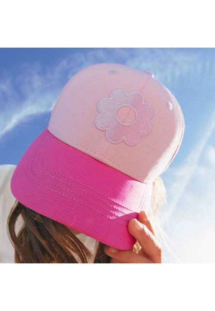 KiETLA ICONIK Baseball šiltovka s UV ochranou - Pink Flower (51 - 53 cm)