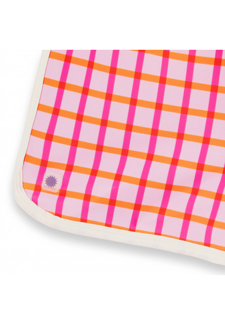 KiETLA ICONIK plavky s UV ochranou - šortky - Tartan Red (6-8 rokov)