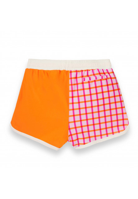 KiETLA ICONIK plavky s UV ochranou - šortky - Tartan Red (6-8 rokov)