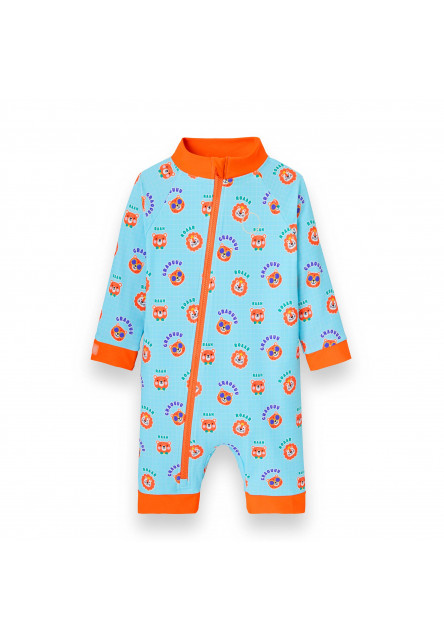 KiETLA ICONIK plavkový overal s UV ochranou - ChaCha Pop (12-18 mesiacov)