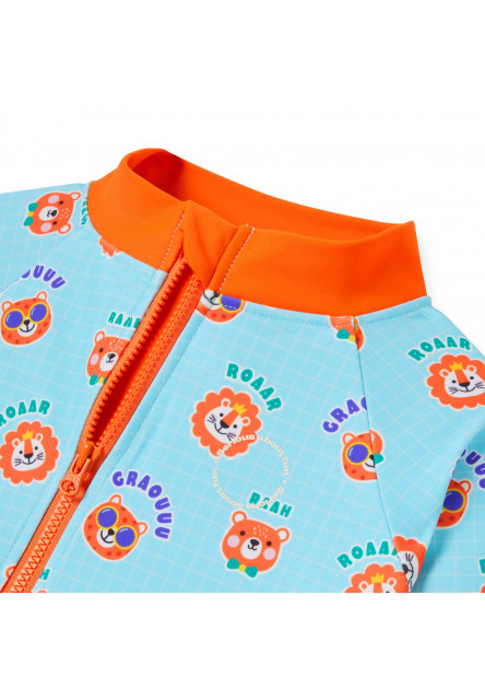 KiETLA ICONIK plavkový overal s UV ochranou - ChaCha Pop (2-4 roky)