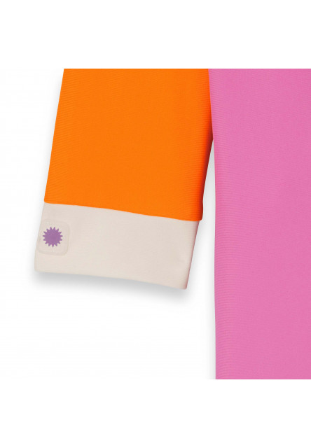 KiETLA ICONIK plavkový overal s UV ochranou - Pink Red (2-4 roky)