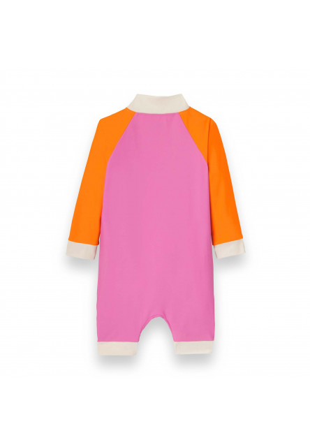KiETLA ICONIK plavkový overal s UV ochranou - Pink Red (2-4 roky)