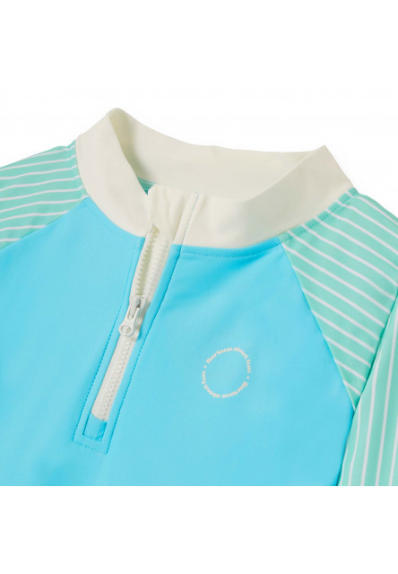KiETLA ICONIK plavky s UV ochranou - tričko s dlhým rukávom - Blue Stripes (2-4 roky)