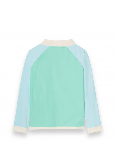 KiETLA ICONIK plavky s UV ochranou - tričko s dlhým rukávom - Green Blue (2-4 roky)