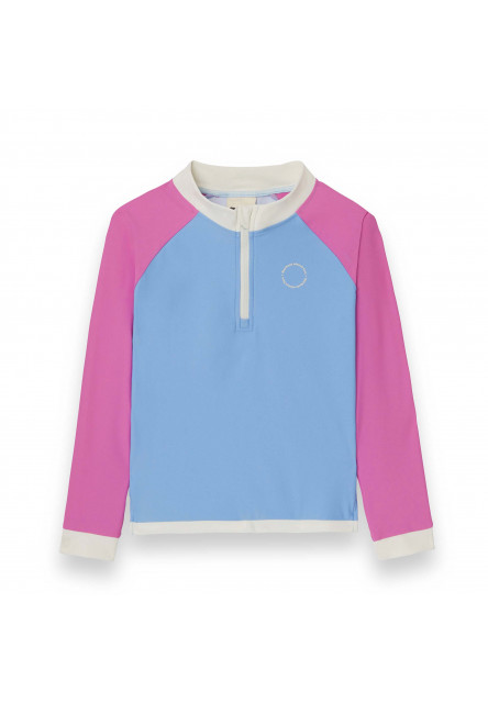 KiETLA ICONIK plavky s UV ochranou - tričko s dlhým rukávom - Purple Pink (2-4 roky)